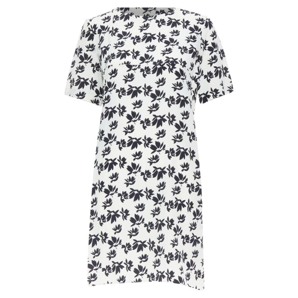 Marni White Floral Asymmetric Dress